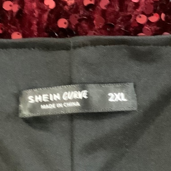 Sequin Burgundy Party Holiday Mini Dress Plus Size 2X - Picture 8 of 8